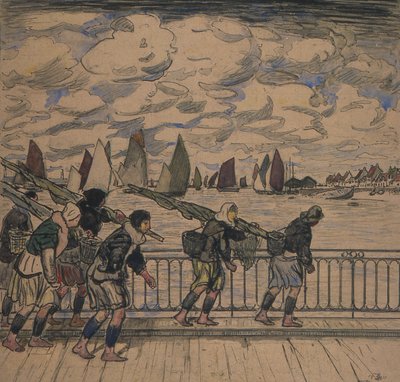 Shrimpers Returning, Etaples alkotó: Thomas Austen Brown